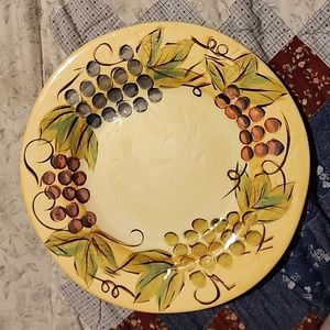 Tabletops Gallery Genova Handpainted Handcrafted Plate 11"